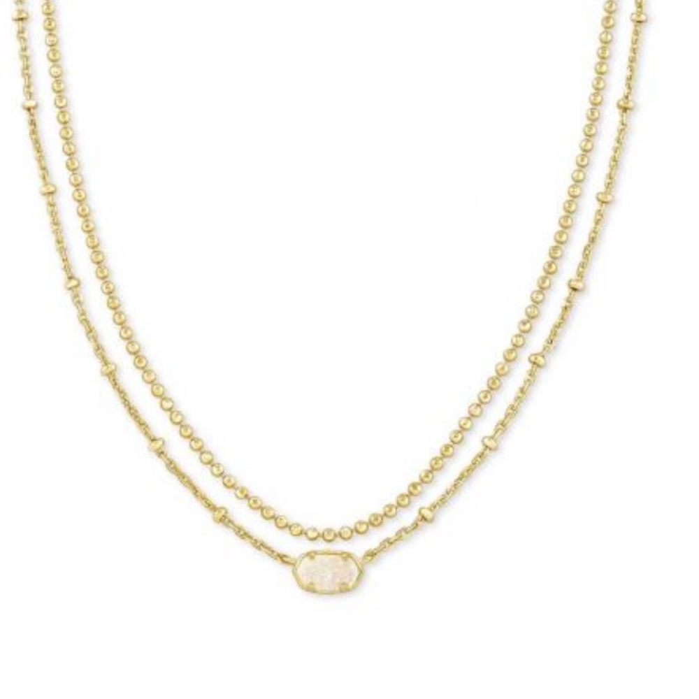 Kendra Scott Emilie Multi-Strand Necklace in Iridescent Drusy